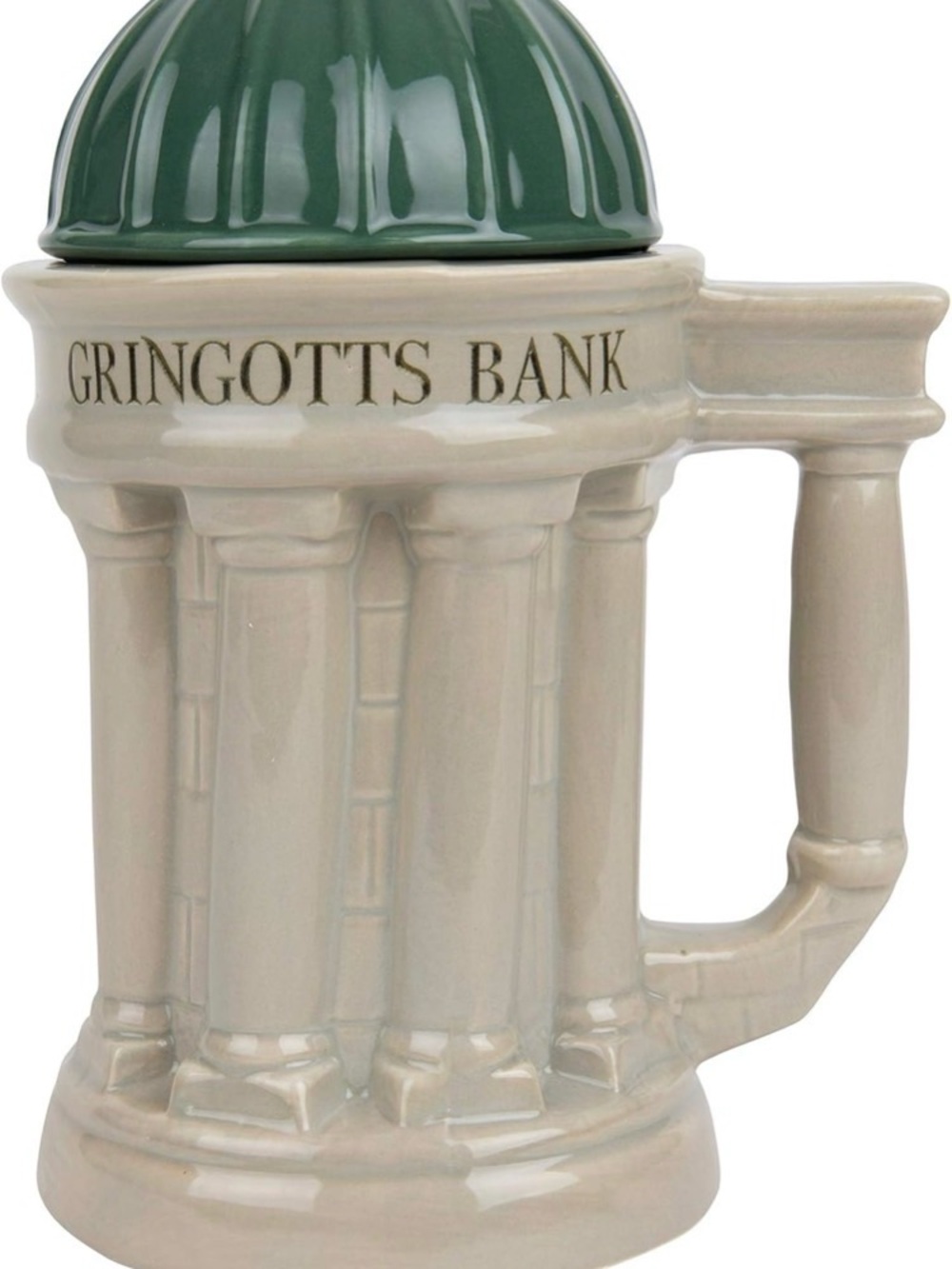 Warner Bros. Gringotts Bank Ceramic Stein Mug - Green & Cream
